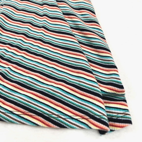 WILD FABLE Striped Flutter‎ Sleeve Ribbed Women's Skater Mini Dress Size XL - Picture 5 of 9